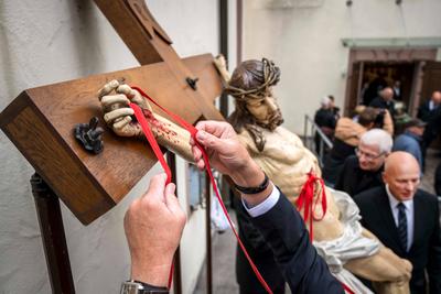 Karfreitagsprozession in Lohr-stock-photo