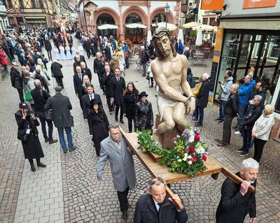Karfreitagsprozession in Lohr-stock-photo