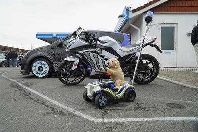 Hundepolizei Stofftier mit Blaulicht Cruiser Carfreitag am Karfreitag Ca.600 Cruiser treffen sich an der Tankstelle im Industriegebiet von Hambvurg Allermoehe am 18.04.2025 Der Saisonauftakt der Cruiserszene findet traditionelll immer am Krfreitag mit einem sogenannten Car Freitag an . Auch dieses Jahr trafen sich zahlrecher Cruiser und Zuschauer an der Aral Tankstelle Ca.600 Fahrer waren mit ihren getunten Fahrzeugen vor Ort und ca.1000 Personen waren zum ansehen und bestaunen der Fahrzeuge gekommen. Die Polizei war im gesamten Umfeld des Industriegebietes mit zahlreichen uniformierten pr?sent.Zahlreiche Fahrzeuge wurden von der Polizei ?berpr?ft und dabei auch einige Wagen sichergestellt. Auch hatte die Polizei eine Drohne im Einsatz-stock-foto