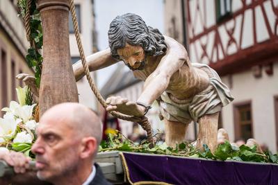 Karfreitagsprozession in Lohr-stock-photo