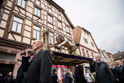 Karfreitagsprozession in Lohr-stock-photo