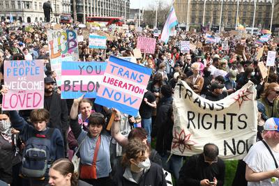 Transgender protest in London-stock-photo