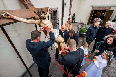 Karfreitagsprozession in Lohr-stock-photo