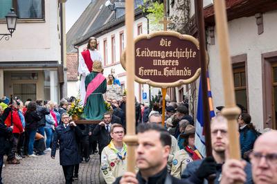 Karfreitagsprozession in Lohr-stock-photo