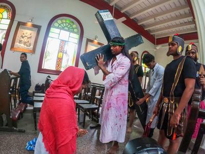 INDIA - RELIGION - CHRISTIANITY-stock-foto