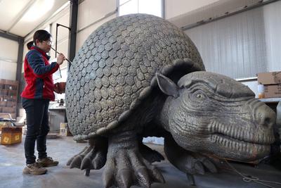 Paleontological Restoration Production in Binzhou-stock-foto
