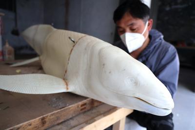 Paleontological Restoration Production in Binzhou-stock-foto