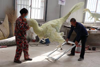 Paleontological Restoration Production in Binzhou-stock-foto