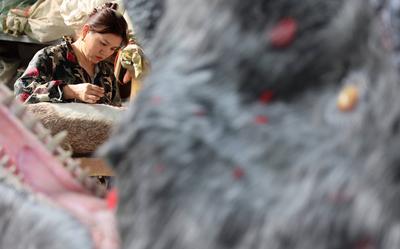 Paleontological Restoration Production in Binzhou-stock-foto