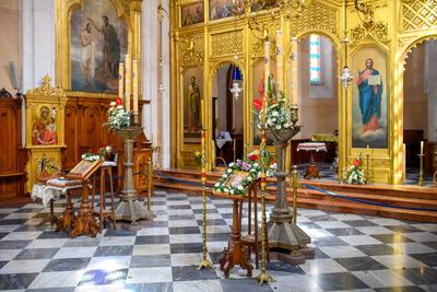 Croatia, Dubrovnik, 200425. Easter in an Orthodox church in Dubrovnik. Photo: Tonci Plazibat / CROPIX *** Local Caption-stock-foto