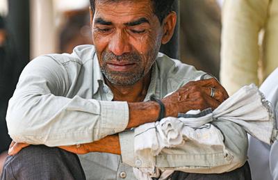 11 Dead, 11 Injured As Four-Storey Building Collapses In Delhi?s Mustafabad-stock-photo