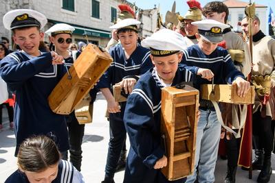Croatia, Opuzen, 210425. The 24th Croatian Festival of Zudija was held in Opuzen on Easter Monday. The Zudija Festival i-stock-foto