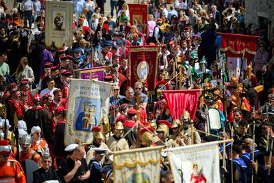 Croatia, Opuzen, 210425. The 24th Croatian Festival of Zudija was held in Opuzen on Easter Monday. The Zudija Festival i-stock-foto