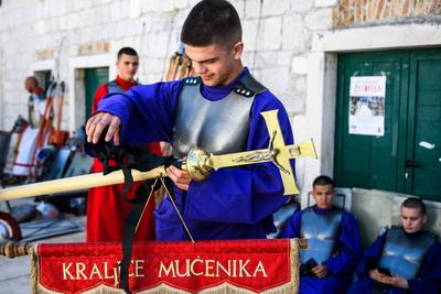 Croatia, Opuzen, 210425. The 24th Croatian Festival of Zudija was held in Opuzen on Easter Monday. The Zudija Festival i-stock-foto