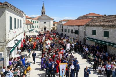 Croatia, Opuzen, 210425. The 24th Croatian Festival of Zudija was held in Opuzen on Easter Monday. The Zudija Festival i-stock-foto