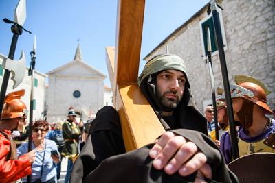 Croatia, Opuzen, 210425. The 24th Croatian Festival of Zudija was held in Opuzen on Easter Monday. The Zudija Festival i-stock-foto
