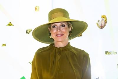 Queen M?xima at the opening of the exhibition on 25 years of archaeology, Leiden, The Netherlands-stock-photo