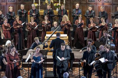 RIAS Kammerchor in Bad Liebenwerda DEU/Brandenburg/ Bad Liebenwerda ? RIAS Kammerchor in der St. Nikolai, Bad Liebenwer-stock-foto