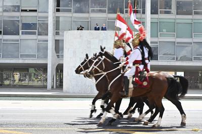 Presidente Lula recebe Gabriel Boric-stock-foto