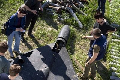 Ammunition graveyard in Kharkiv-stock-foto