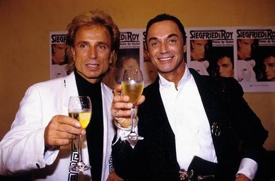 Im Wintergarten Berlin 1992, Magier Siegfried und Roy-stock-photo