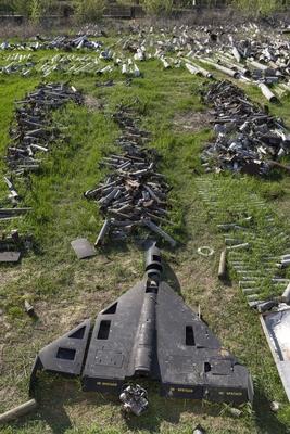 Ammunition graveyard in Kharkiv-stock-foto