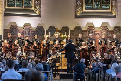 RIAS Kammerchor in Bad Liebenwerda DEU/Brandenburg/ Bad Liebenwerda ? RIAS Kammerchor in der St. Nikolai, Bad Liebenwer-stock-foto