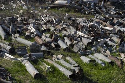 Ammunition graveyard in Kharkiv-stock-foto