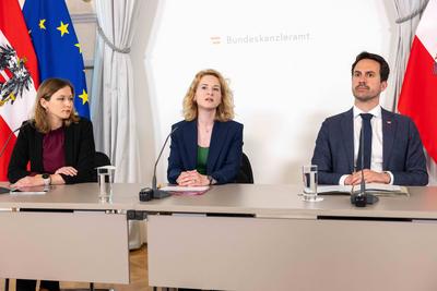 20250423 Ministerrat der Bundesregierung mit Doorstep und Pressefoyer-stock-foto