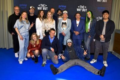 Volker Neuenhoff Amazon MGM Studios, Caroline Frier, Oliver Fuchs Executive Producer fabiola, Ina Balint-Eck Executive Producer fabiola, Jacky Feldmann, Michael Kessler, Daniele Rizzo, Mirja Boes, Wigald Boning, Dilara and Joon Kim. Below , Julia Beautx, Gerrit Roth Prime Video Julien Bam Schauspieler zu Gast auf dem blauen Teppich bei der Premiere der Amazon Prime Serie The Way Out im Filmhaus am 22.04.2025 in Koeln NRW Deutschland *** Volker Neuenhoff Amazon MGM Studios , Caroline Frier, Oliver Fuchs Executive Producer fabiola , Ina Balint Eck Executive Producer fabiola , Jacky Feldmann, Michael Kessler, Daniele Rizzo, Mirja Boes, Wigald Boning, Dilara and Joon Kim Below , Julia Beautx, Gerrit Roth Prime Video Julien Bam Actors as-stock-photo