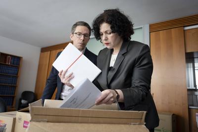 B?ndnis Sahra Wagenknecht reicht Wahleinspruch ein-stock-foto
