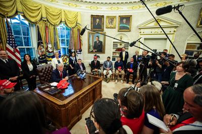 DC: President Trump Signs New Executive Orders-stock-photo