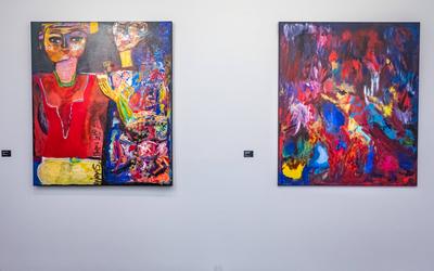 20250423 Eroeffnung Ausstellung -Waris Dirie-Mogadishu Blues-stock-foto