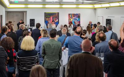 20250423 Eroeffnung Ausstellung -Waris Dirie-Mogadishu Blues-stock-foto