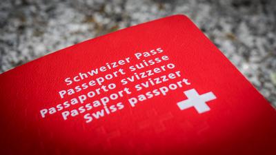 Zurich, Switzerland - May 15, 2019: The biometric Swiss passport has been awarded more than ever in the past 10 years.-stock-photo