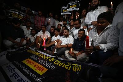 Youth Congress Protest Against Pakistan Over Pahalgam Terror Attack-stock-foto