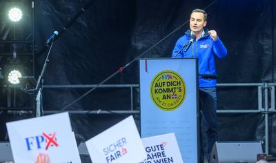 20250424 Wahlkampffinale der FPOE Wien-stock-foto