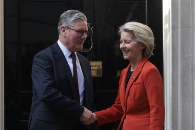 Kier Starmer Ursula von der Leyen, to No10-stock-photo