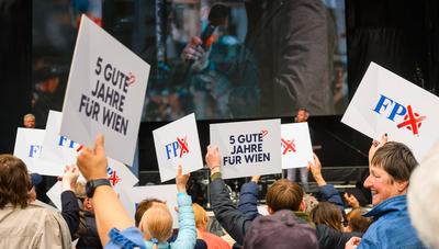 20250424 Wahlkampffinale der FPOE Wien-stock-foto