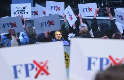 20250424 Wahlkampffinale der FPOE Wien-stock-foto
