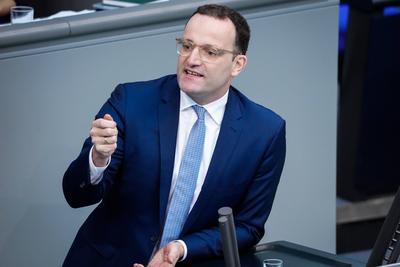 62. Bundestagssitzung und Debatte Aktuell,19.10.2022 Berlin, Jens Spahn von der Partei CDU/CSU im Portrait bei seiner R-stock-photo
