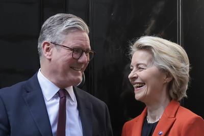 Kier Starmer Ursula von der Leyen, to No10-stock-photo