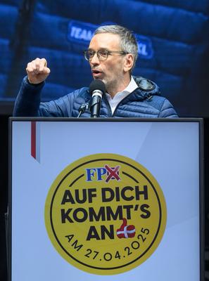 20250424 Wahlkampffinale der FPOE Wien-stock-foto