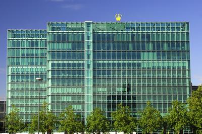 Hauptsitz der Rolex SA, Genf-stock-foto