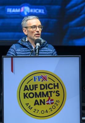20250424 Wahlkampffinale der FPOE Wien-stock-foto