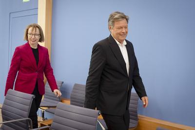 Vorstellung, Jahreswirtschaftsberichts 2025-stock-foto