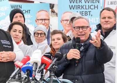 20250425 Wahlkampffinish der OEVP Wien-stock-foto