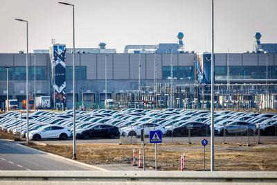 TESLA GIGA Factory Brandenburg-stock-foto