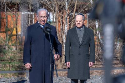 Ministerpräsident Benjamin Netanyahu, Bundeskanzler Olaf Scholz Besuch des Ministerpräsidenten des Staates Israel, Benja-stock-foto