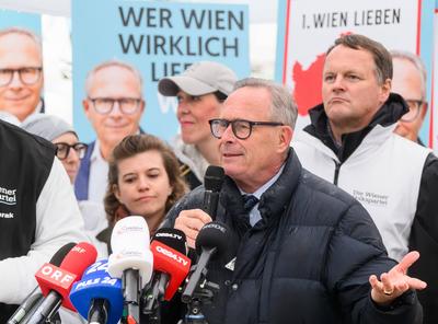 20250425 Wahlkampffinish der OEVP Wien-stock-foto
